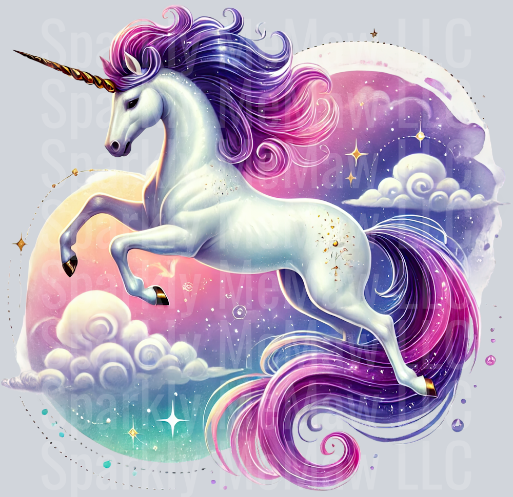 Starry Unicorn ClipArt Decals 10
