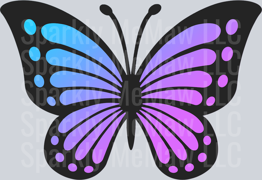 Colorful Butterfly Clipart Decal 1