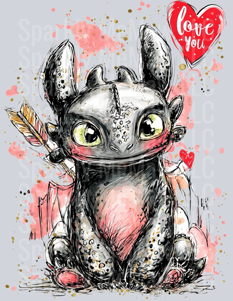 Toothless UV DTF Decal
