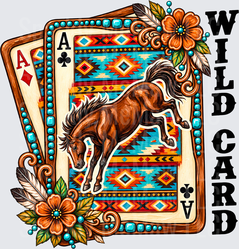 Wild Card Ace Horse Western UV DTF Decal