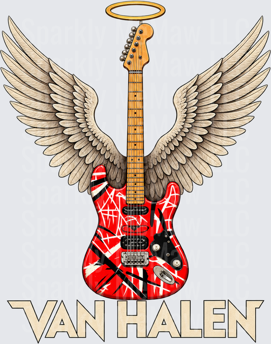 Van Halen Frankenstein Guitar Angel This is a UV DTF Decal