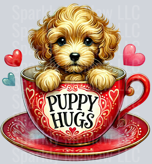 Valentines Cup Puppy 33  UV DTF Decal