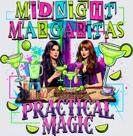 Practical Magic Midnight Margaritas Sally and Gillian Witches Cocktail Night uv dtf decal