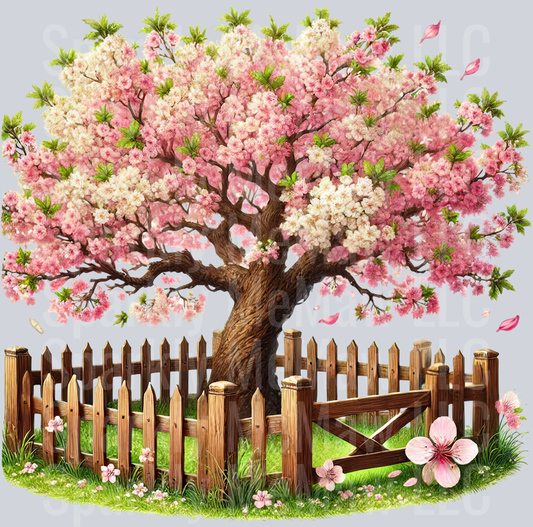 18 Cherry Blossoms set 2 UV DTF Clip Art Decal