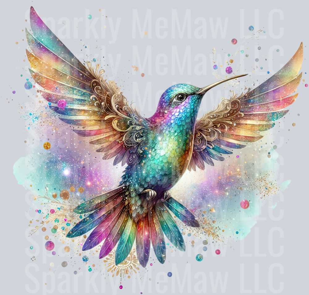 87 Hummingbird Clip Art UV DTF Decal