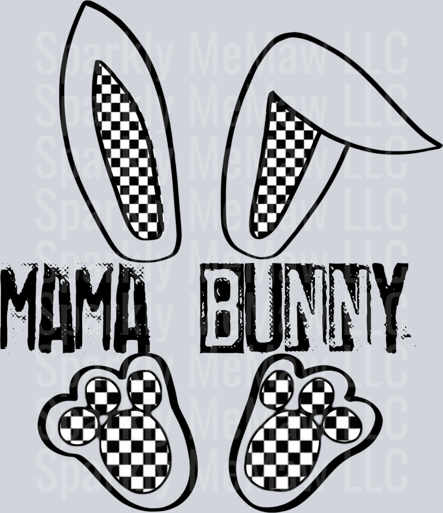 mama bunny UV DTF DECAL