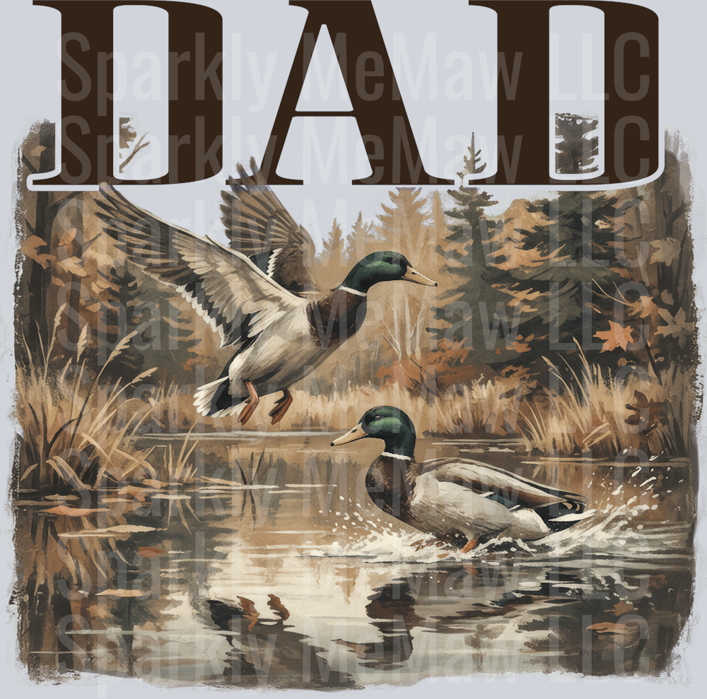 dad duck DTF Transfer (Fabrics)