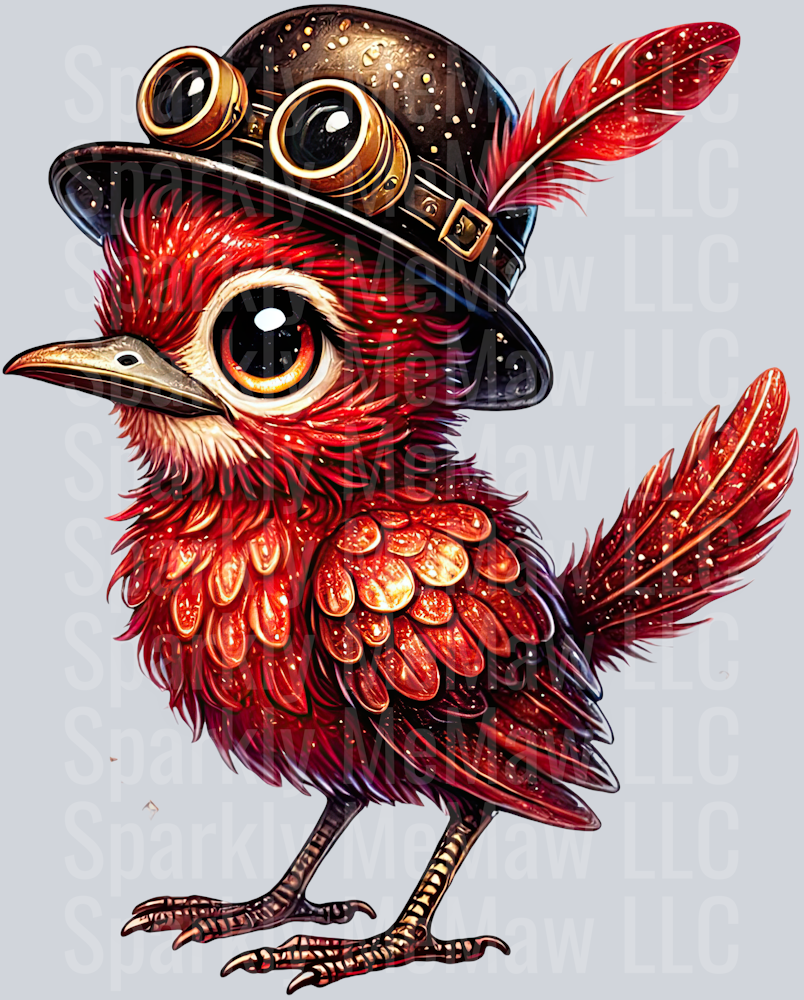 Red Road Runner SteamPunk UV DTF Decal 15