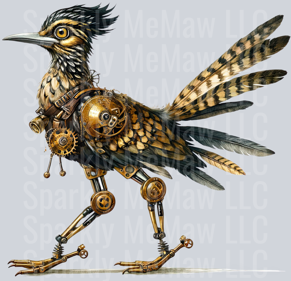 Road Runner SteamPunk UV DTF Decal 8