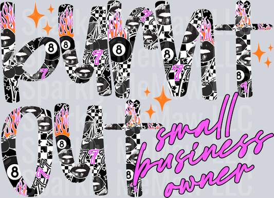 burnt out small UV DTF Decal