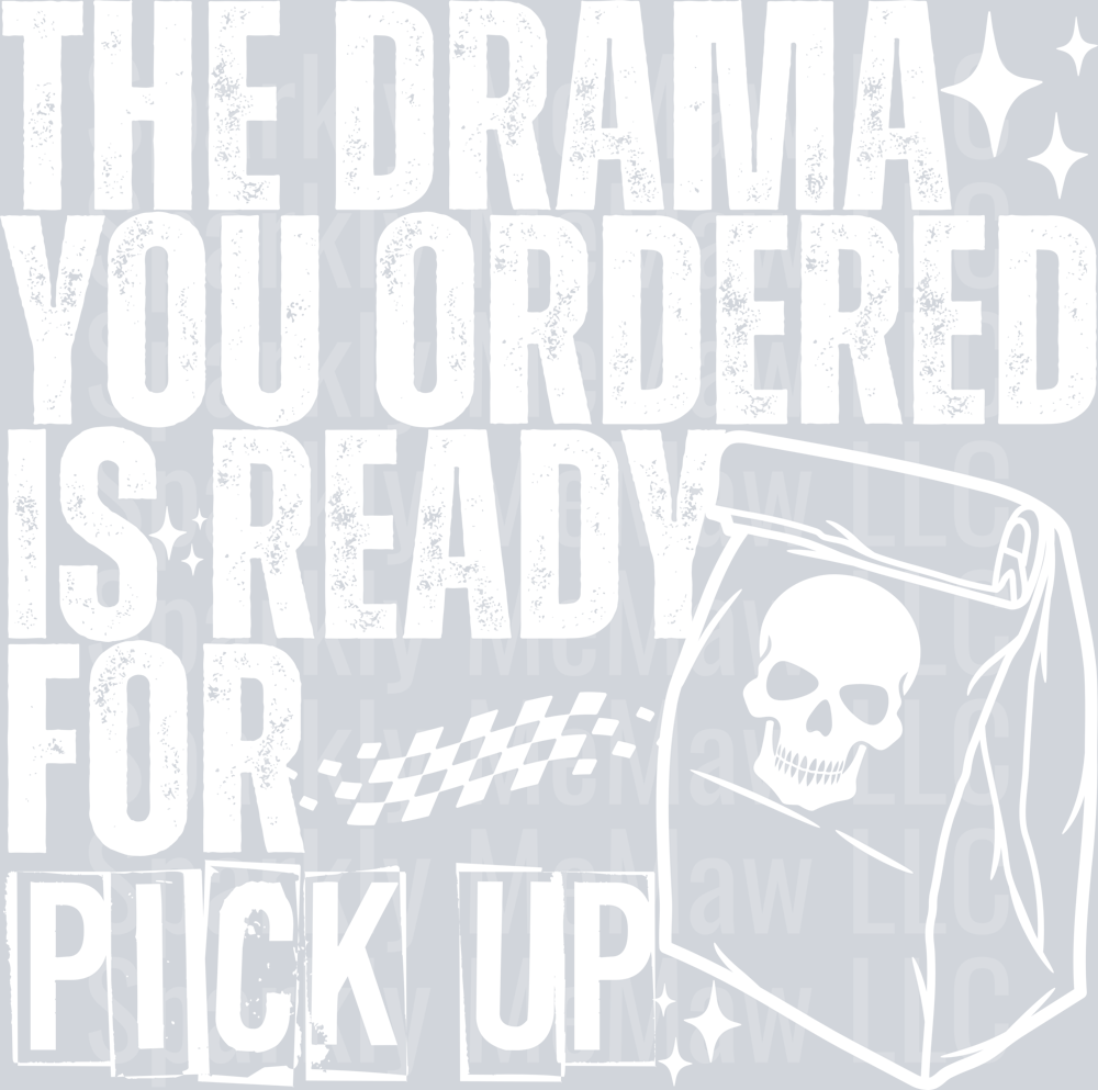 the drama White UV DTF Decal