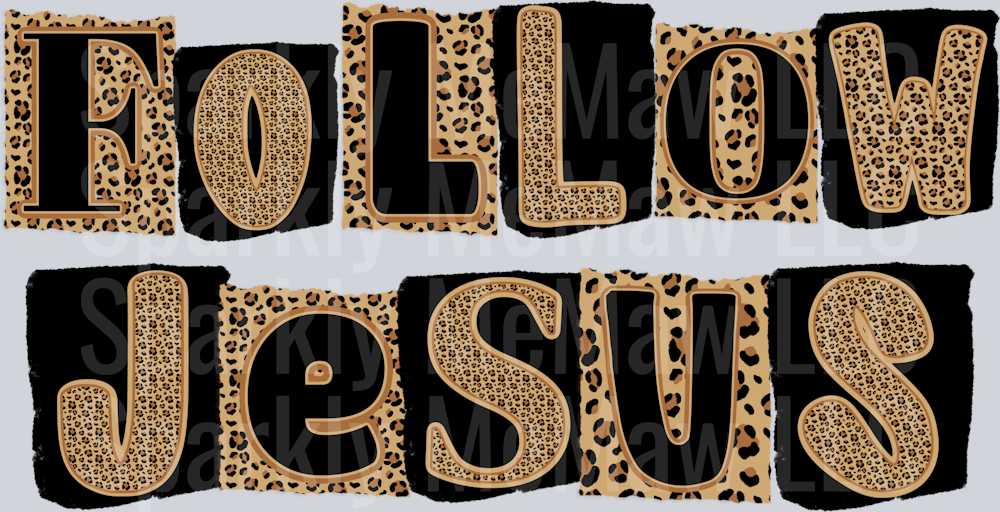 follow Jesus UV DTF Decal