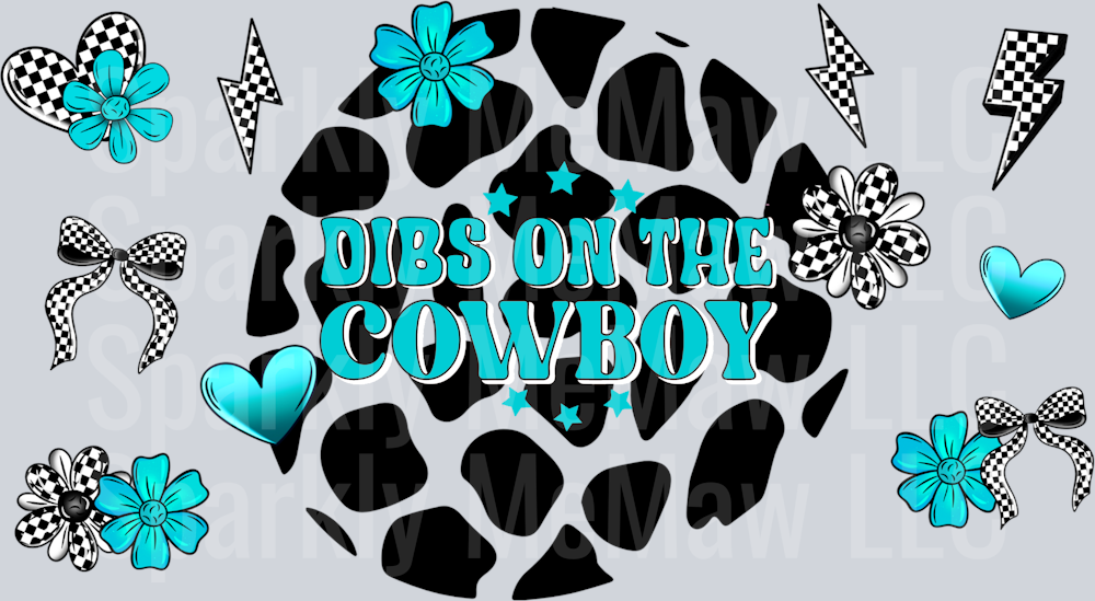 dibs cowboy 16 oz UV DTF Wrap
