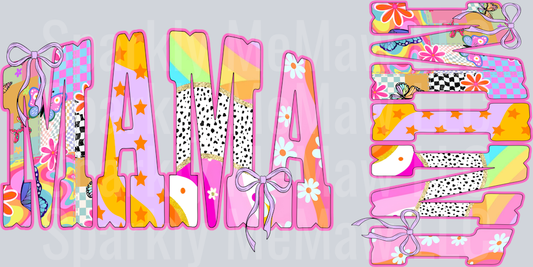 Mama Mini Decal Set  4  inch and 5 inch decal (one set)