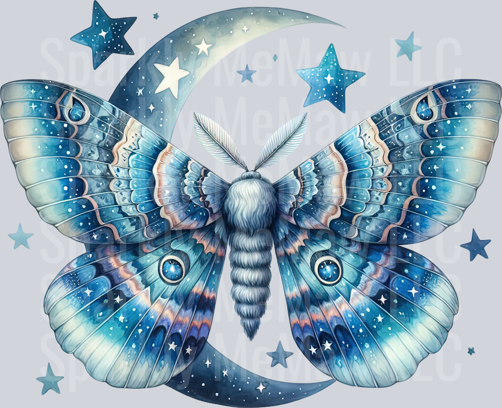10 Nocturne Moth ClipArt Decal