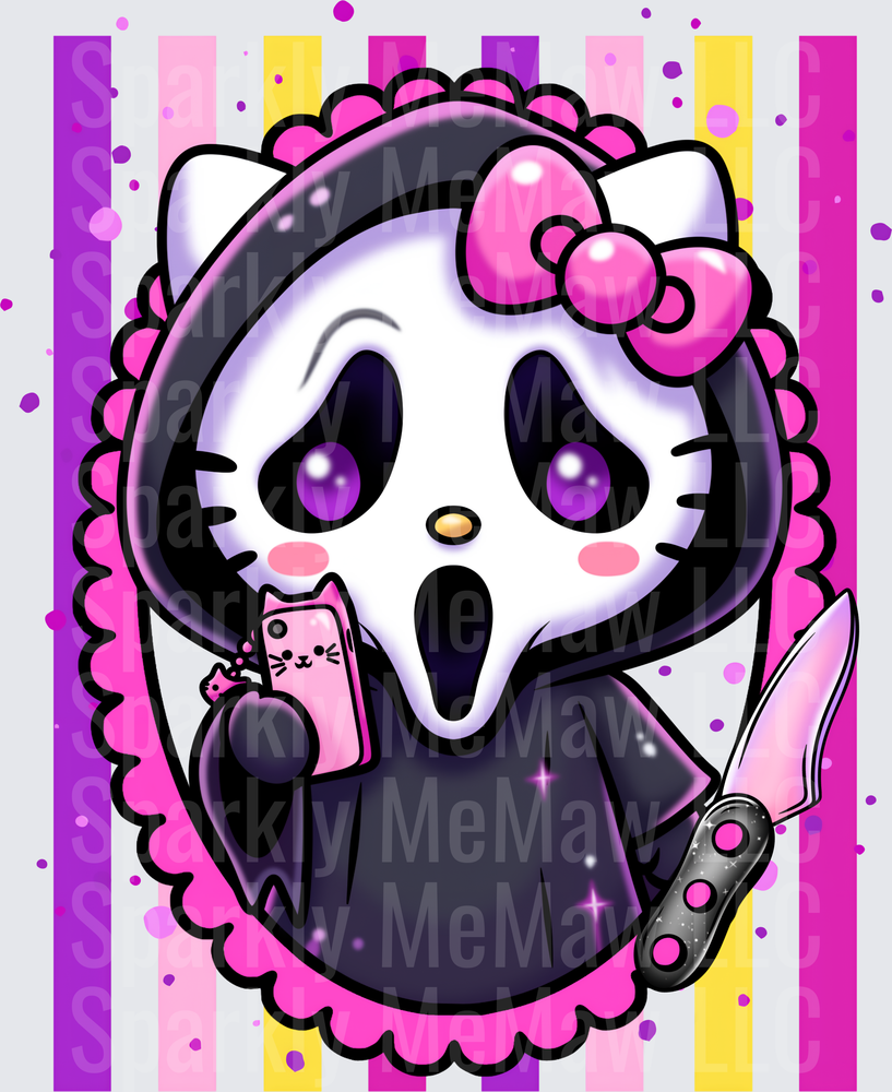 Hk  Ghostface Horror Mashup UV DTF Decal