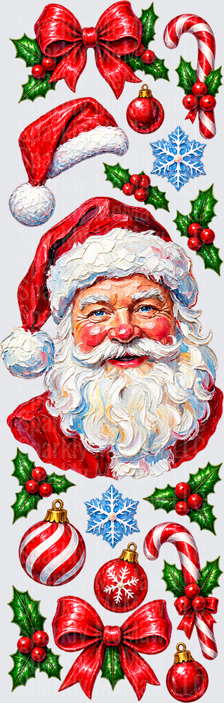 Classic Santa Claus Christmas Elements is a UV DTF Pen Wrap