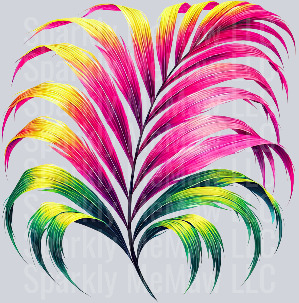 24 Tropical Leaves Clipart Decal