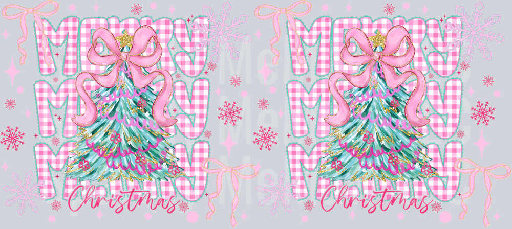 Merry Merry Merry Christmas 16 oz UV DTF Wrap