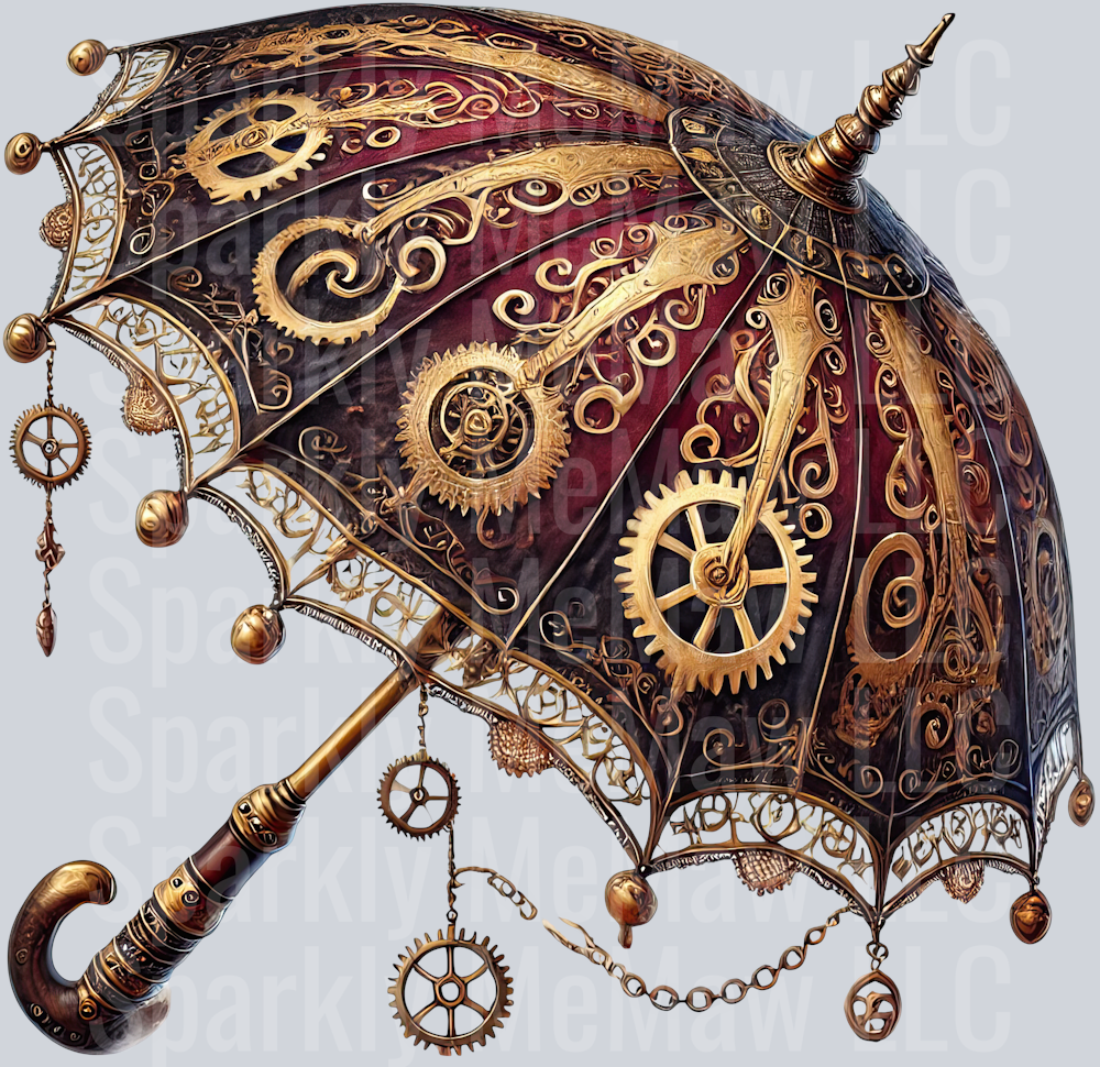 Steampunk Clip Art UV DTF Decal  2