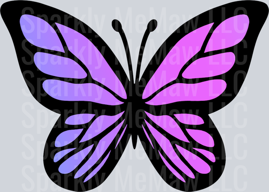 Colorful Butterfly Clipart Decal  16