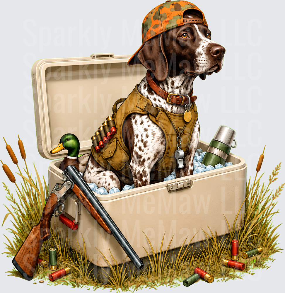 German Shorthaired Pointer Duck Hunter UV DTF Decal