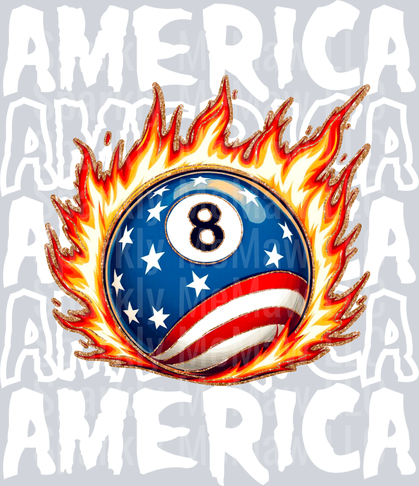 america White UV DTF Decal
