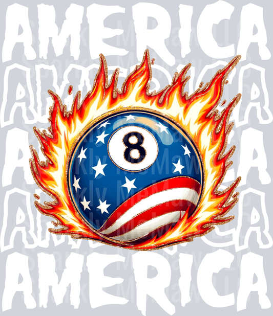 america White UV DTF Decal
