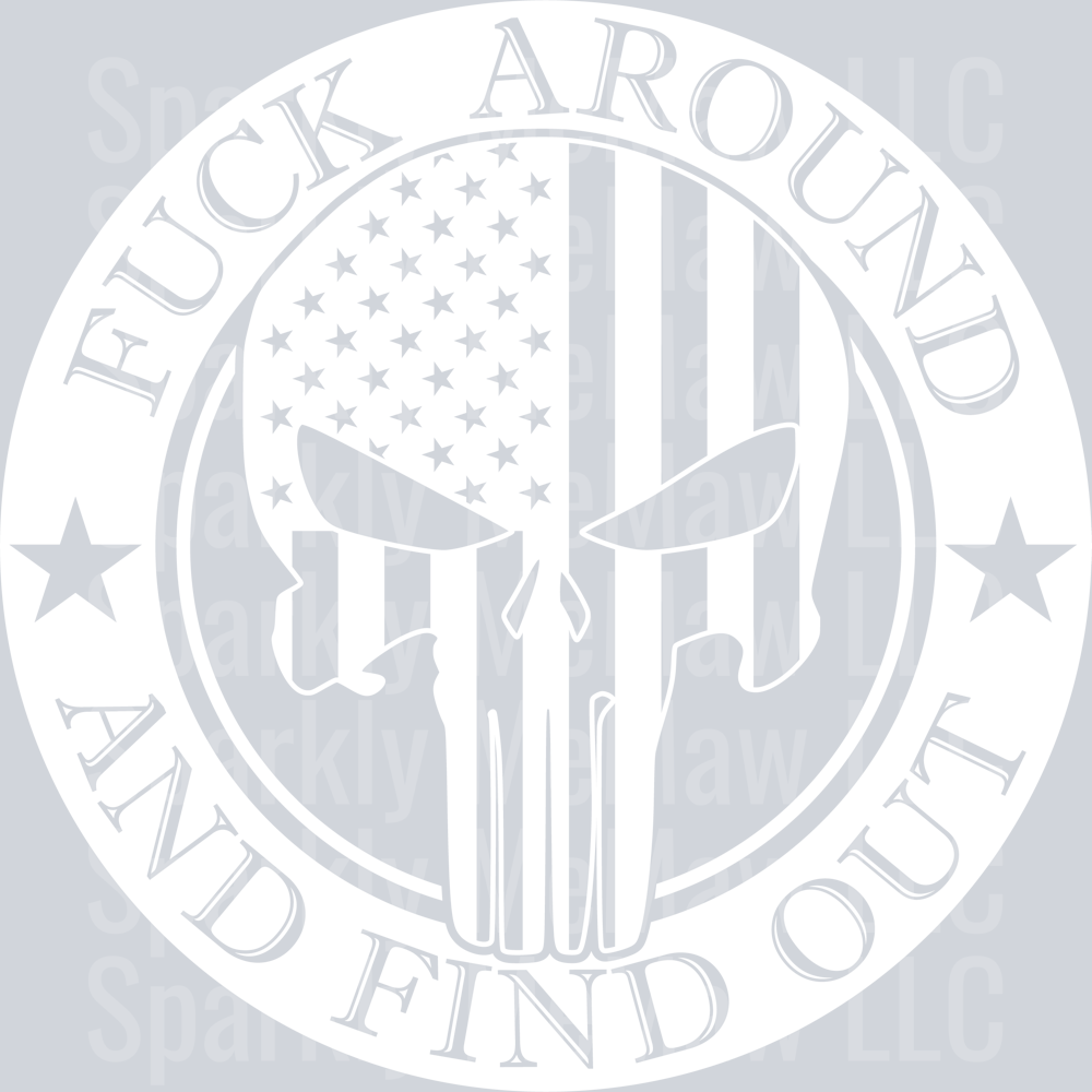 FAFO White UV DTF Decal