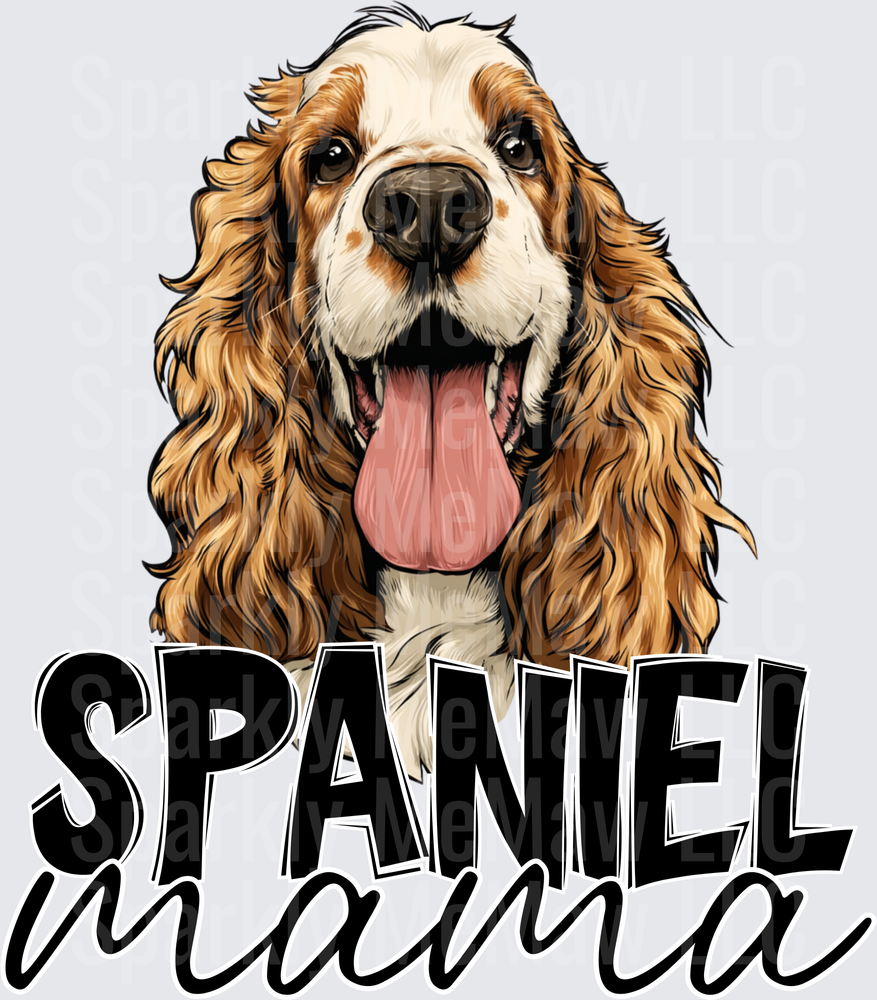 Spaniel Mama Dog Mom with Happy Cocker Spaniel UV DTF Decal