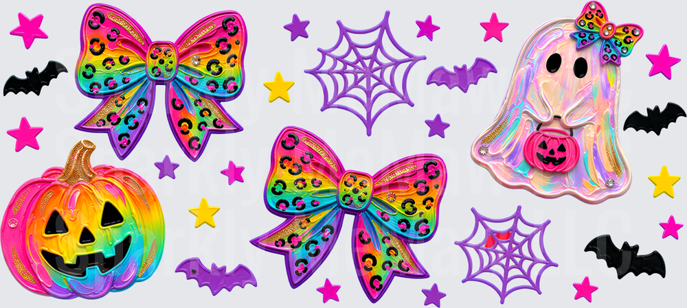 Iridescent ghost and bows wrap