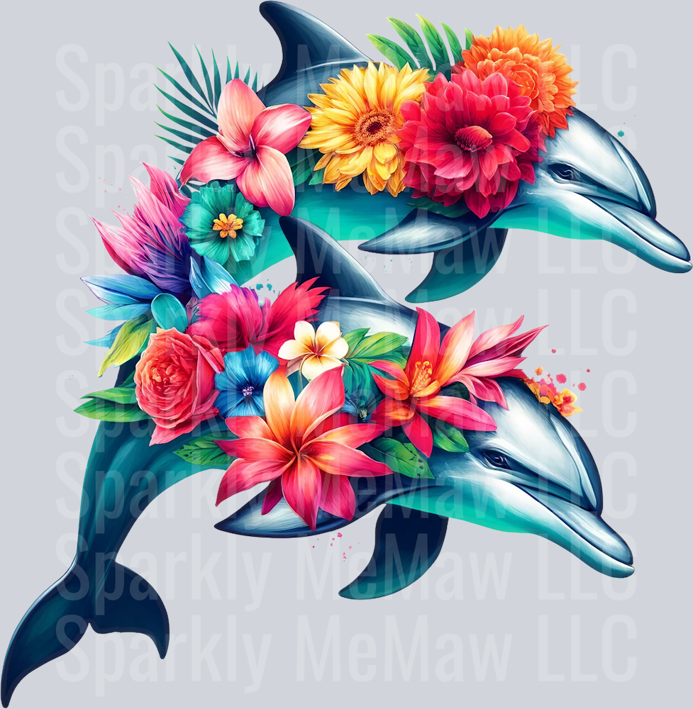 dolphin 11 Clip Art UV DTF Decal