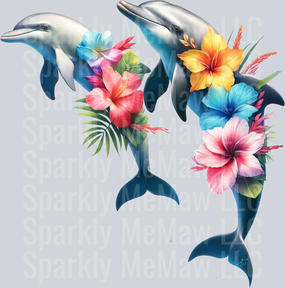 dolphin 13 Clip Art UV DTF Decal