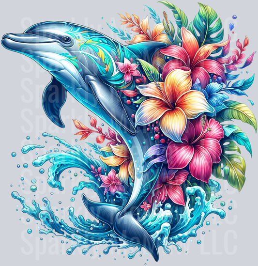 dolphin 18 Clip Art UV DTF Decal