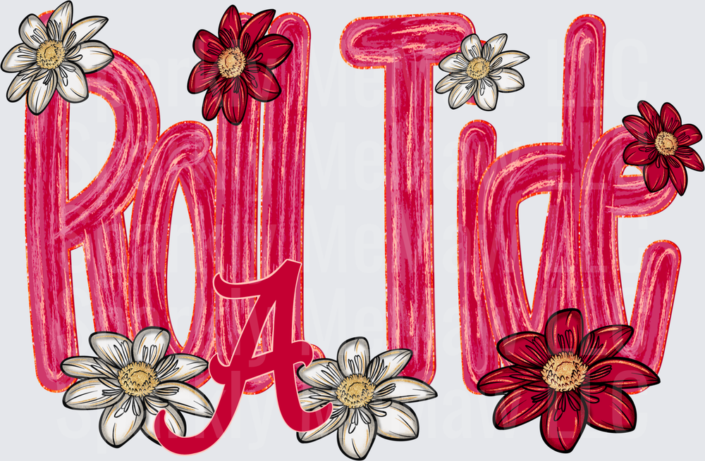 Big Sis Floral Typography DTF Transfer for Fabric