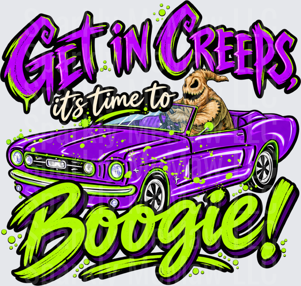 Oogie Boogie Cruising Halloween UV DTF Decal