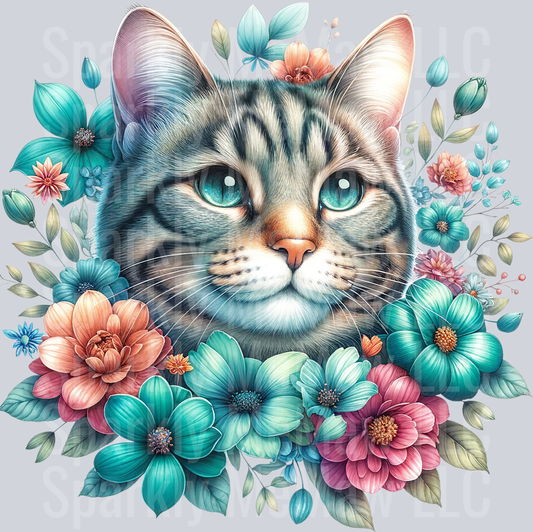 cat 19 Clip Art UV DTF Decal