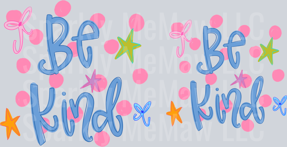 be kind doodle decal set  4  inch and 5 inch decal (one set)