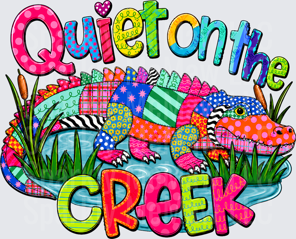 Quiet on the Creek Alligator UV DTF Decal