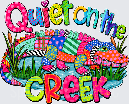 Quiet on the Creek Alligator UV DTF Decal