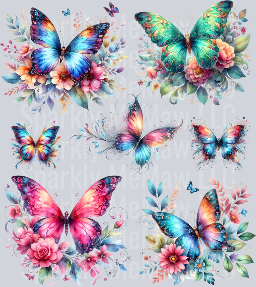 Butterfly2. UV DTF Element Sheet