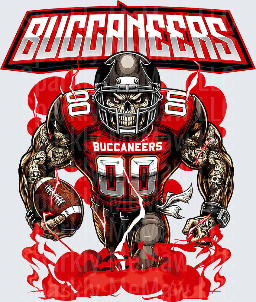 Tampa Bay Buccaneers Skull Player UV DTF Decal