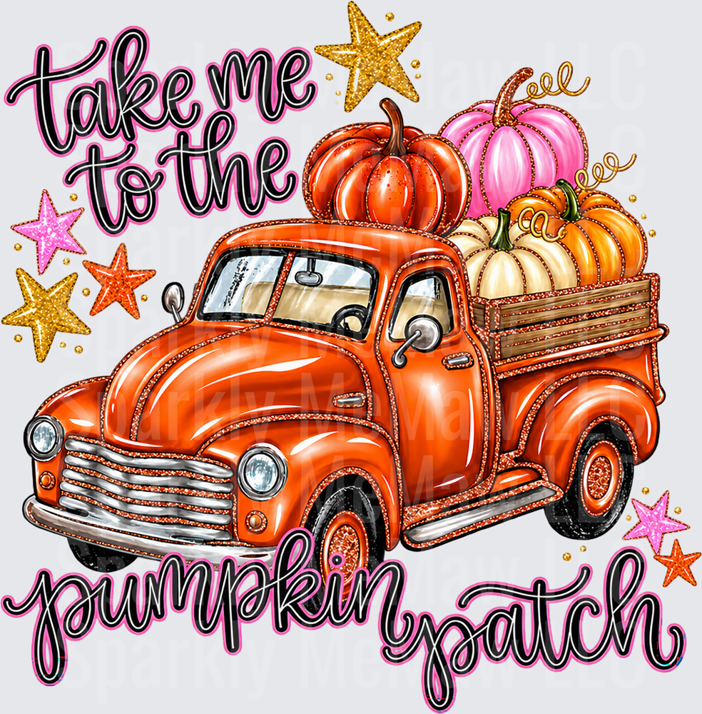 Take Me To The Pumpkin Patch UV DTF Decal