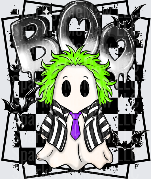 Beetlejuice Ghost Boo UV DTF Decal