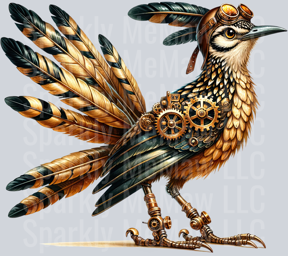Road Runner SteamPunk UV DTF Decal 2