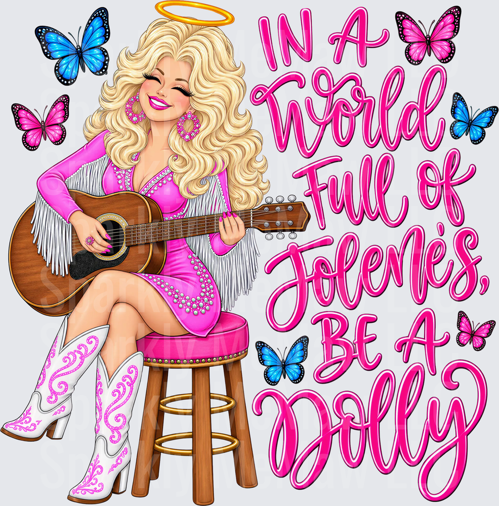In A World Full Of Jolenes Be A Dolly UV DTF Decal