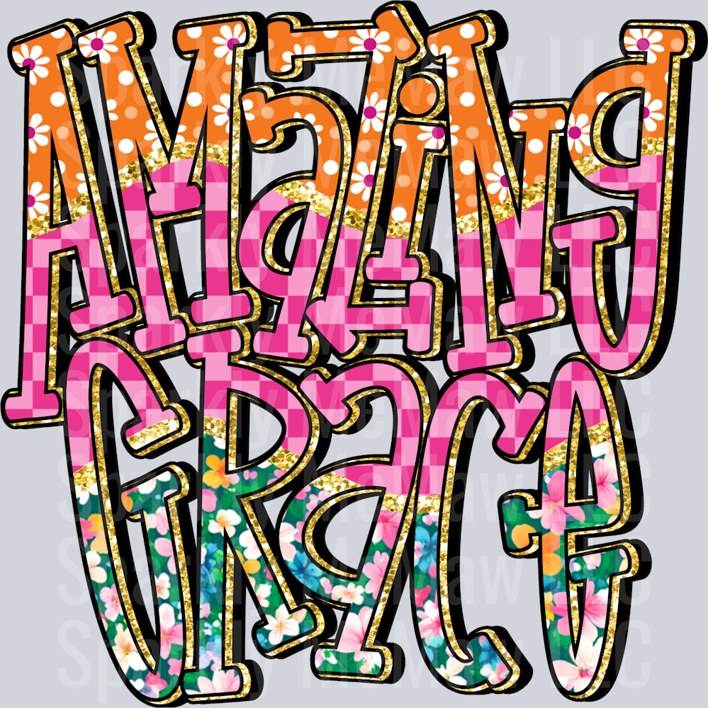 colorful amazing grace 1 UV DTF Decal