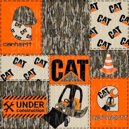 C a t 10x10 Cut and Stick Patchwork UV DTF Set