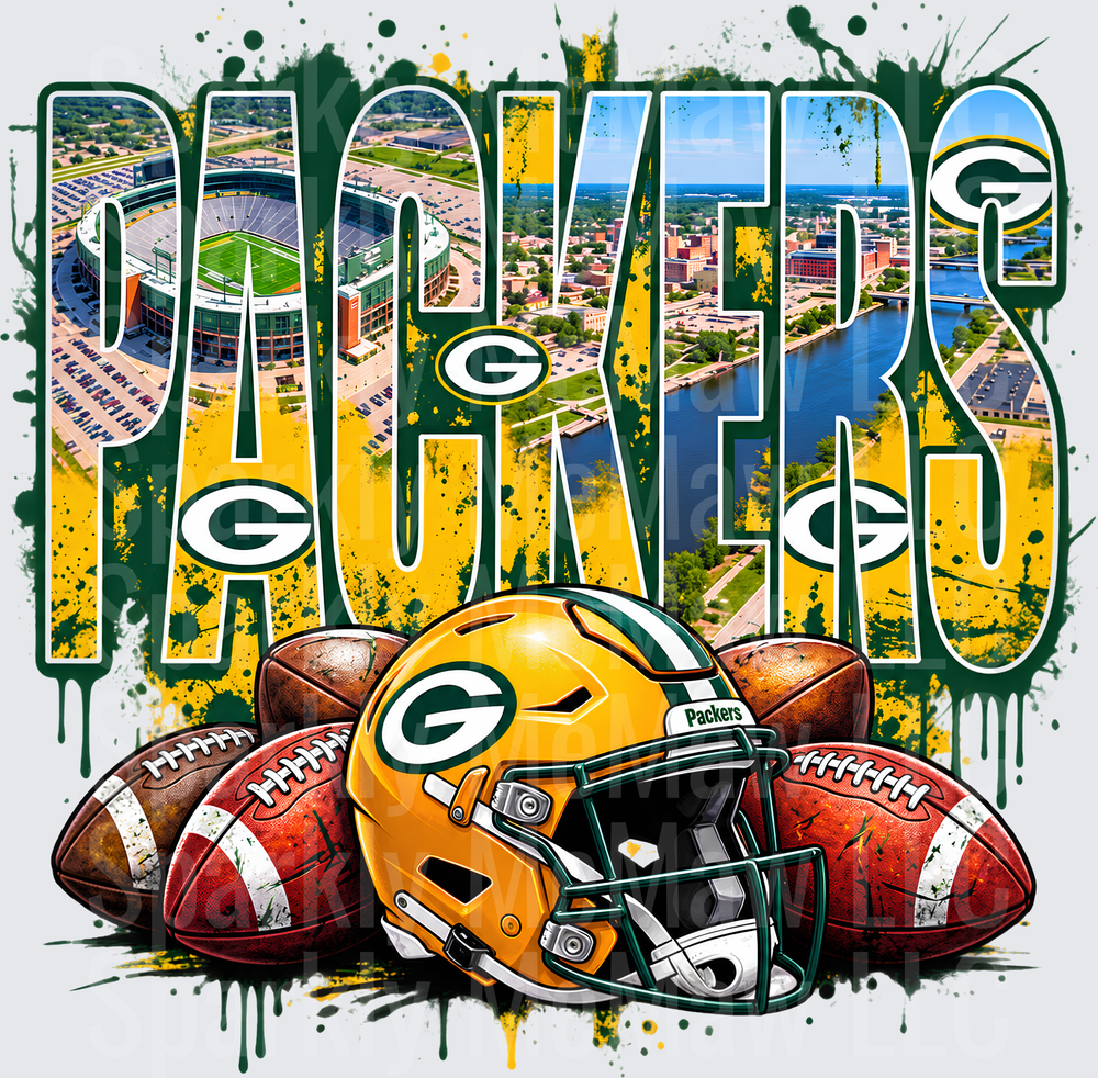 Green Bay Packers Helmet UV DTF Decal