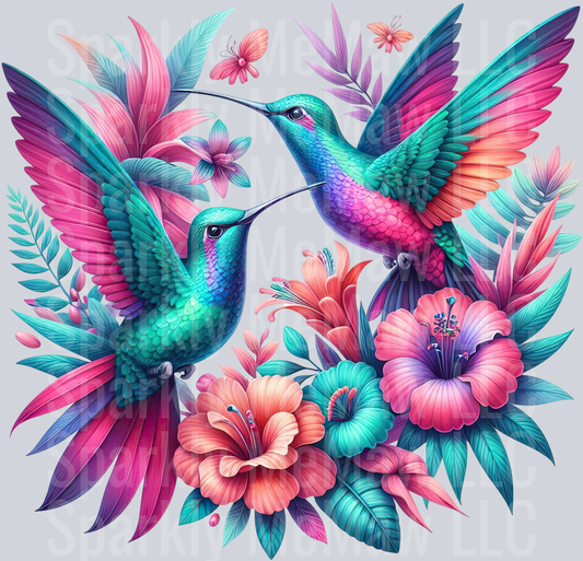 40 Hummingbird Clip Art UV DTF Decal